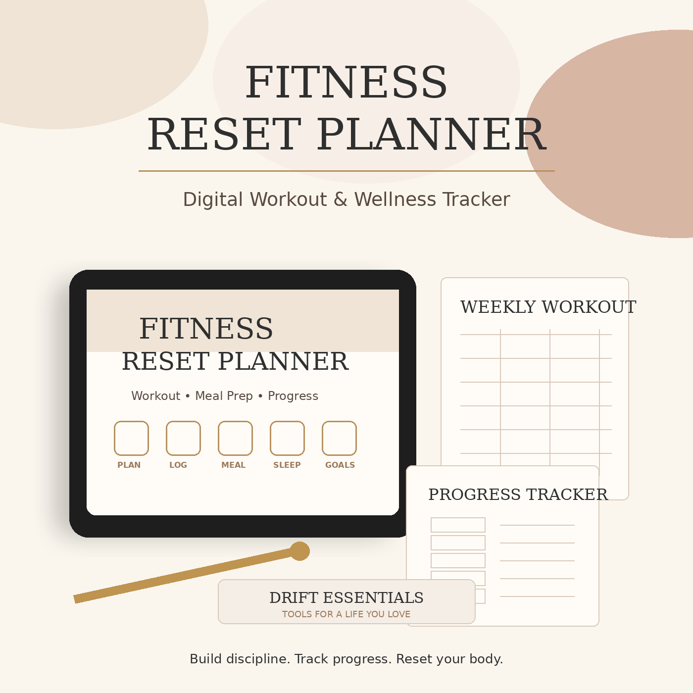 Fitness Reset Planner | Digital Workout & Wellness Tracker