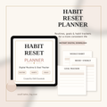 Habit Reset Planner | Digital Routine & Goal Tracker